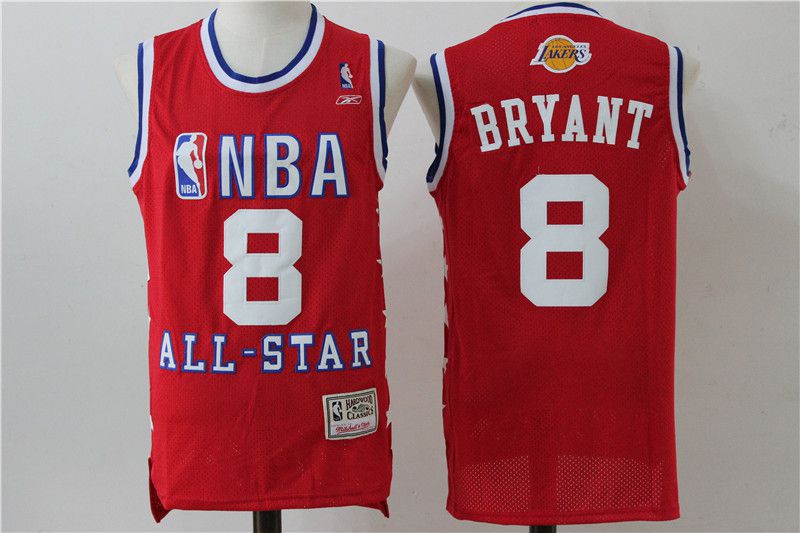 Men Los Angeles Lakers 8 Bryant Red All Star NBA Jerseys